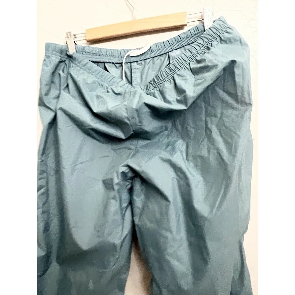 Vintage 90s Nike Wide Leg Baggy Lightweight Track Pants Size XL Blue Pockets